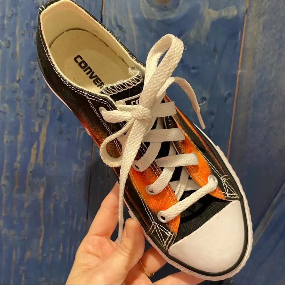 Converse Kids' Bold Fire Print Low Top Sneakers